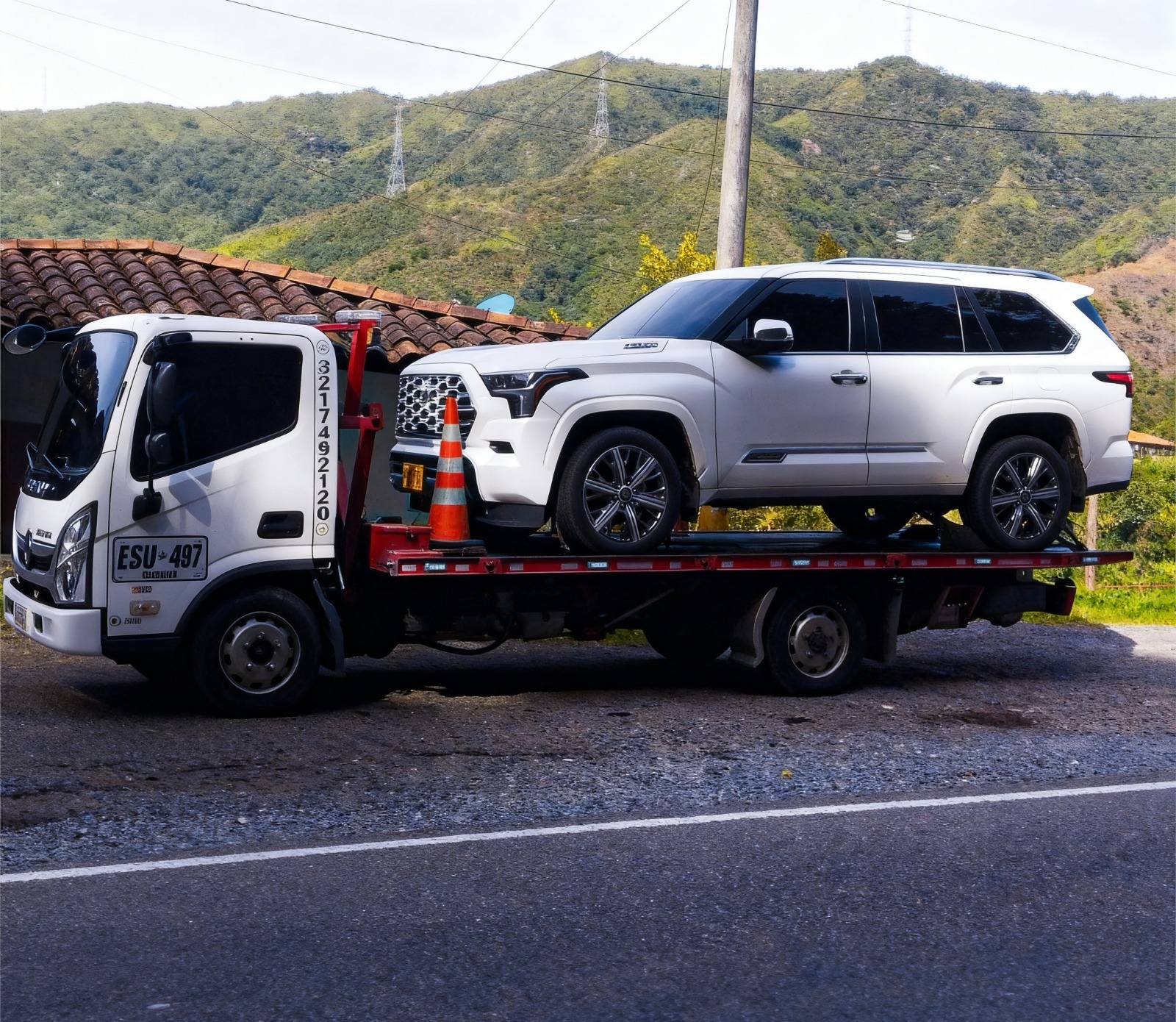 Grúa VehiGruas trabajando de noche – Grúas 24 horas